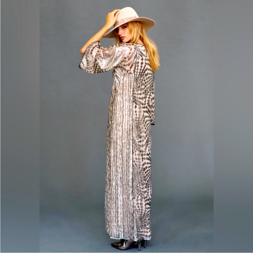 HOST PICK!   Iconic Free People Silver Maxi Dress🪩🪩🪩🪩🪩 - Picture 2 of 9